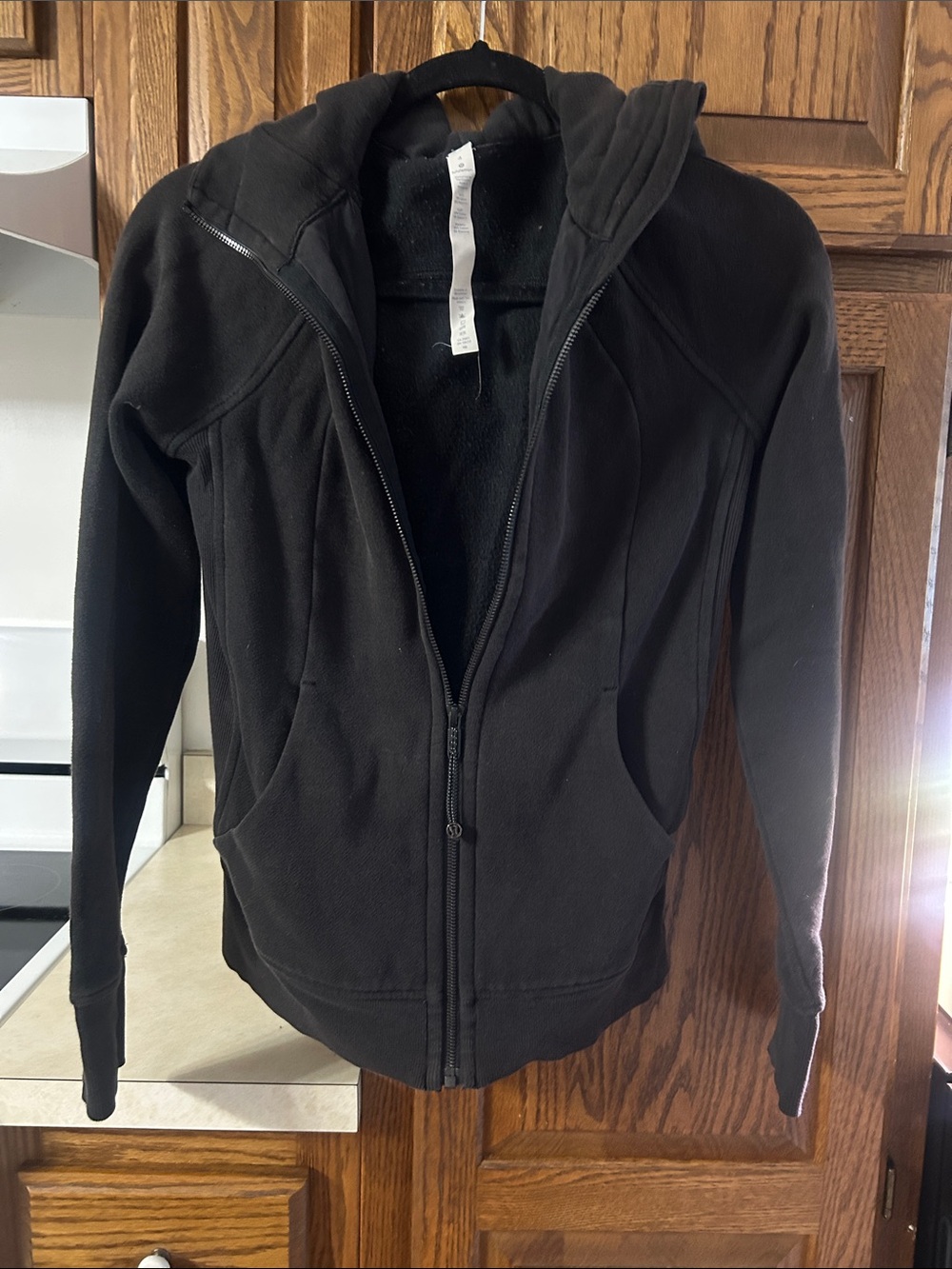 lululemon athletica Black Teddy-Lined Zip Hoodie Jacket